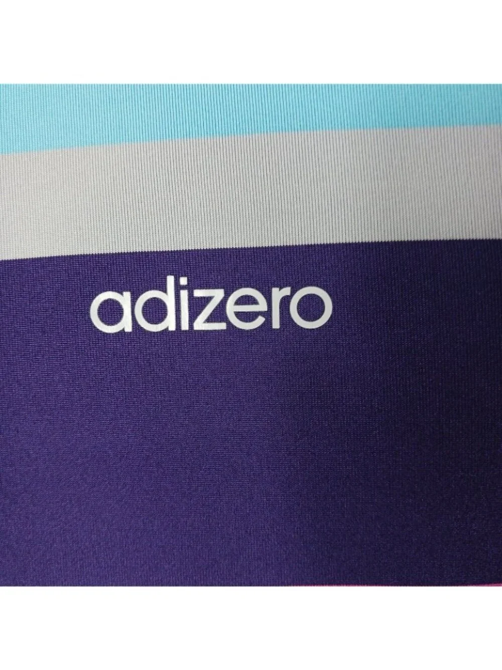 Adidas Adizero Striped Front Polo Shirt Mens L Purple Golf Sporty Athleisure